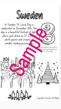 Load image into Gallery viewer, Baking Around the World Christmas Cookie Recipe and Coloring Page Activity Book Download