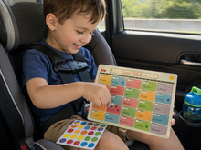 Load image into Gallery viewer, Road Trip Kids Activity Packet: 5 Activity Pages Mailed to You + Dot Stickers and Crayons + Road Trip Resource Guide (Influencer)