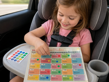 Load image into Gallery viewer, Road Trip Kids Activity Packet: 5 Activity Pages Mailed to You + Dot Stickers and Crayons + Road Trip Resource Guide (Influencer)