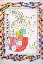 Load image into Gallery viewer, Road Trip Kids Activity Packet: 5 Activity Pages Mailed to You + Dot Stickers and Crayons + Road Trip Resource Guide (Influencer)
