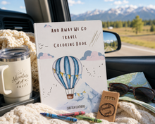 Load image into Gallery viewer, Road Trip Kids Adventure Coloring Book of 26 Countries Mailed to You + License Plate Game, Road Trip Bingo Card and Other Road Trip Games Instant Download