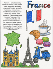 Load image into Gallery viewer, Road Trip Kids Adventure Coloring Book of 26 Countries Mailed to You + License Plate Game, Road Trip Bingo Card and Other Road Trip Games Instant Download