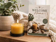 Load image into Gallery viewer, All Natural Unscented Hand Poured Beeswax Candle - 4 oz with a bonus FREE digital Cozy Home Guide