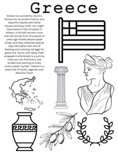 Load image into Gallery viewer, Greece Coloring Pages