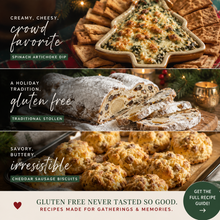 Load image into Gallery viewer, 5 Mouthwatering Gluten Free Party Recipes + BONUS Gluten Free 101 Guide INSTANT Download