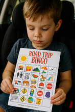 Load image into Gallery viewer, Summer Road Trip Double-Sided Dry Erase Bingo Card Game