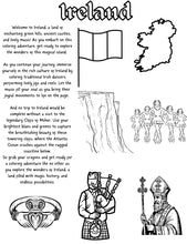 Load image into Gallery viewer, Ireland Kids Travel Coloring Page Instant Download

