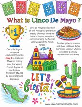 Load image into Gallery viewer, What is Cinco de Mayo? Coloring Pages for Kids Digital Download
