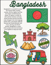 Load image into Gallery viewer, Road Trip Kids Adventure Coloring Book of 26 Countries Mailed to You + License Plate Game, Road Trip Bingo Card and Other Road Trip Games Instant Download
