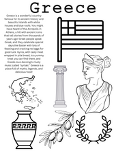 Load image into Gallery viewer, Greece Coloring Pages
