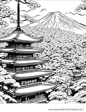 Load image into Gallery viewer, Pack of 5 Japan Adult Coloring Pages
